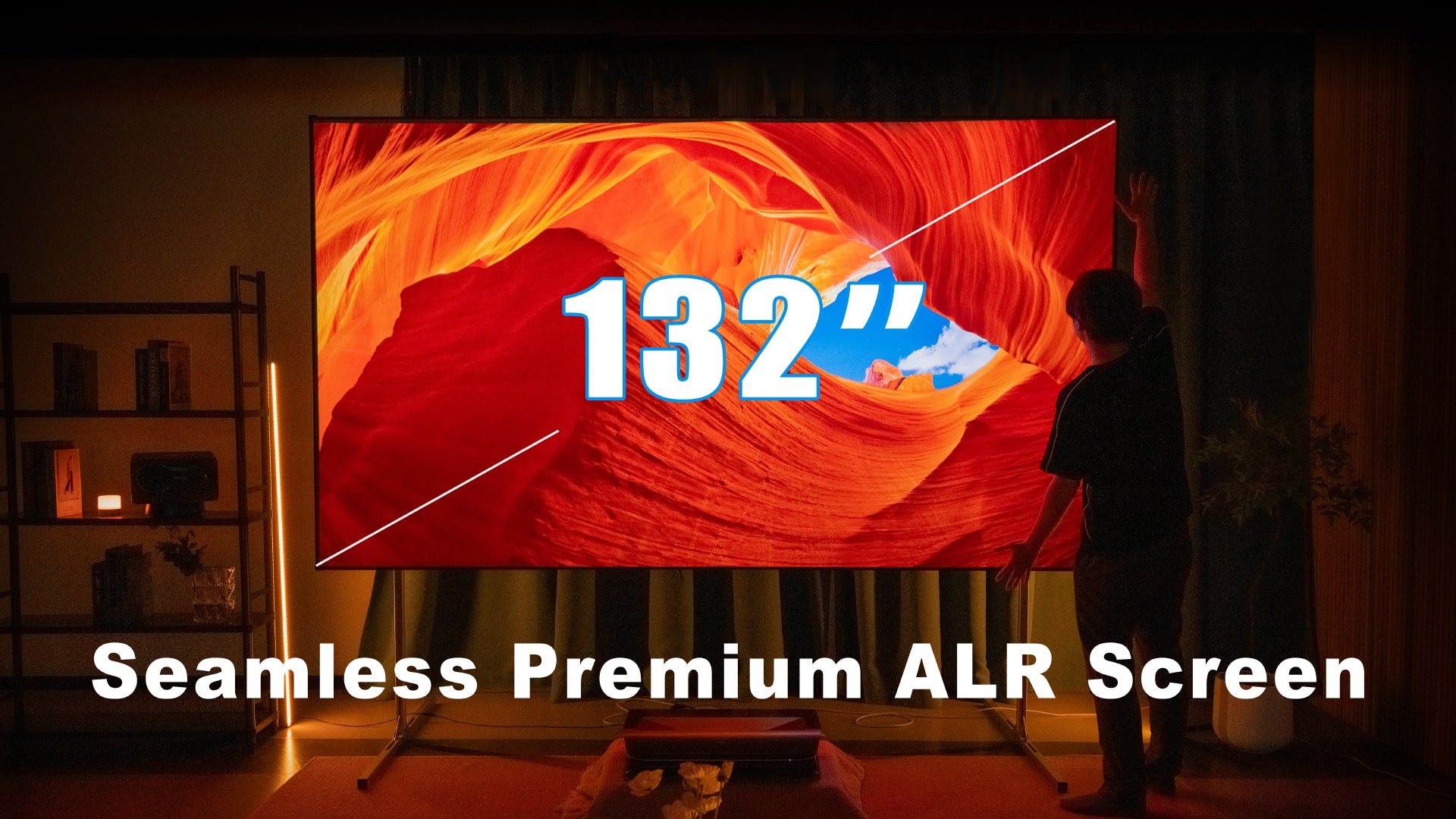 132 Inch Nothingprojector Cinematic Seamless Lenticular Premium ALR Screen