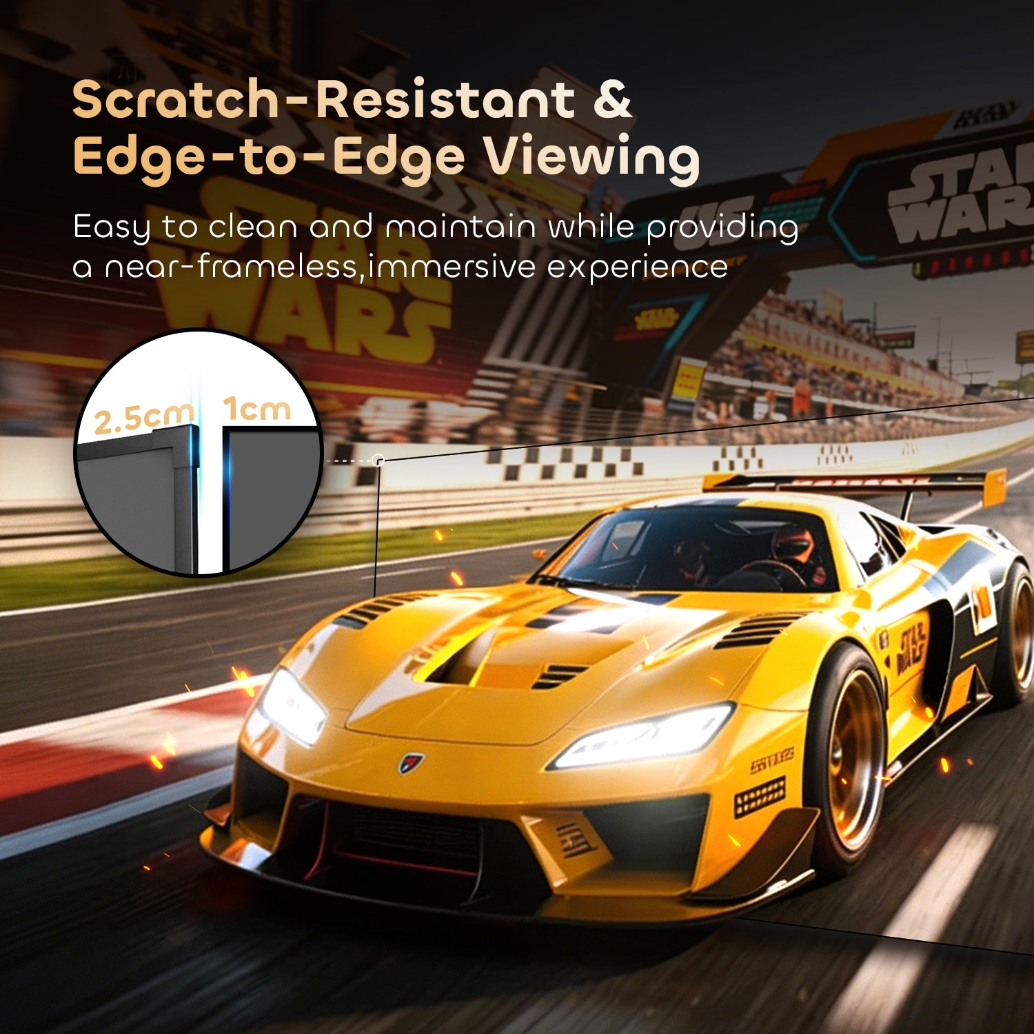 Nothing Projector Long Throw ALR screen is scratch-resistant with edge-to-edge viewing.