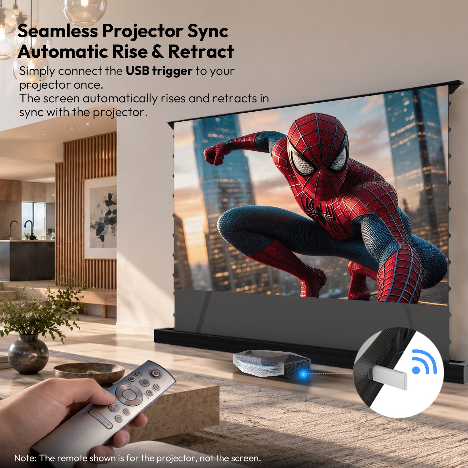 NothingProjector Motorized Floor Rising 120 inch ALR Screen For