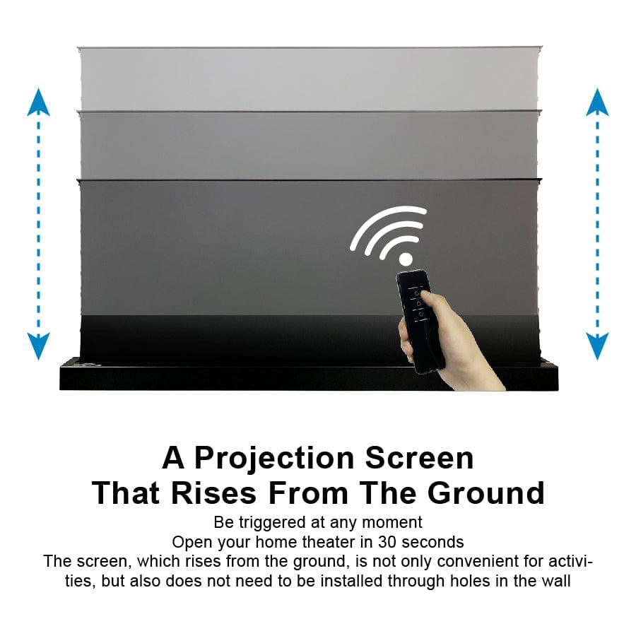 72"-120" VIVIDSTORM S PRO Motorized Tension Floor Rising UST ALR Projector Screen