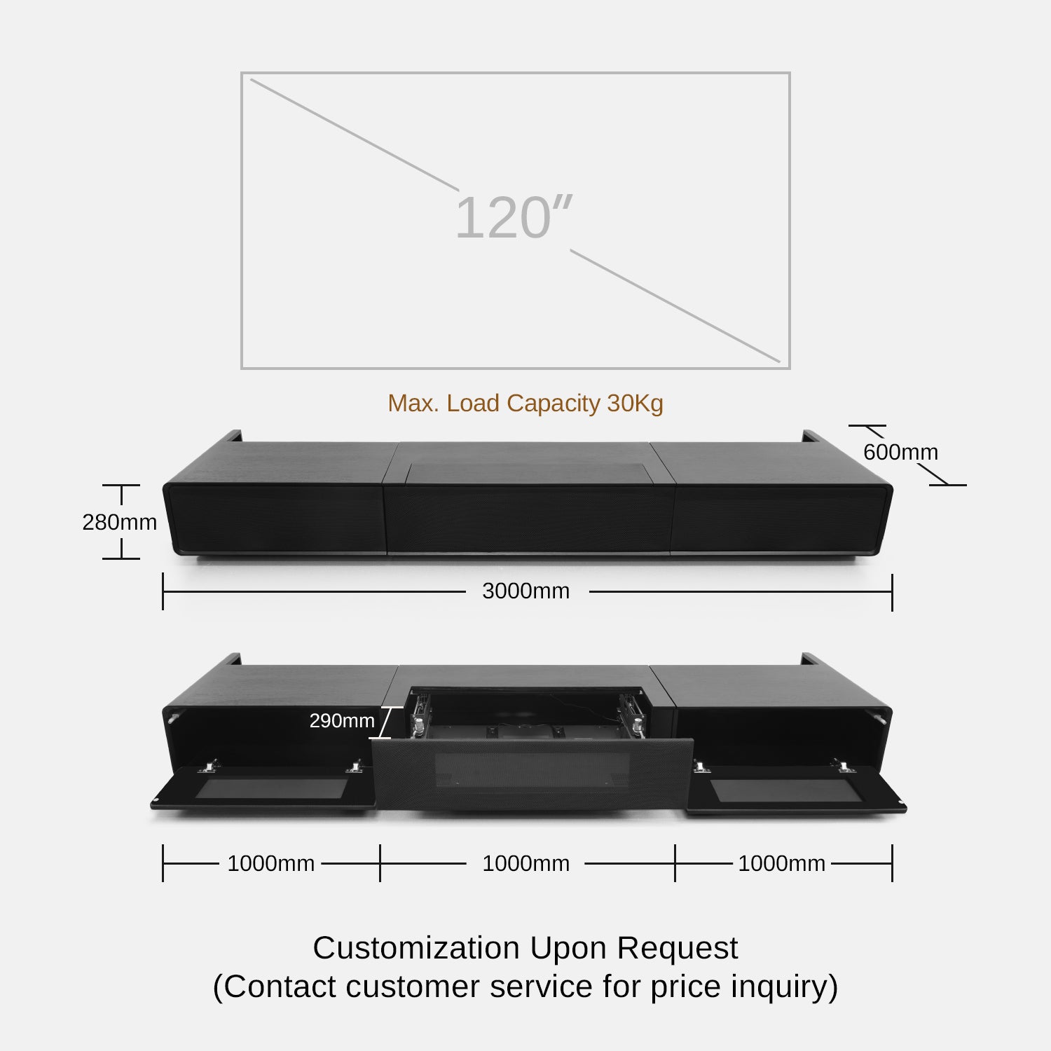 Shore Rolatv Rollable Laser -TV -Schrank