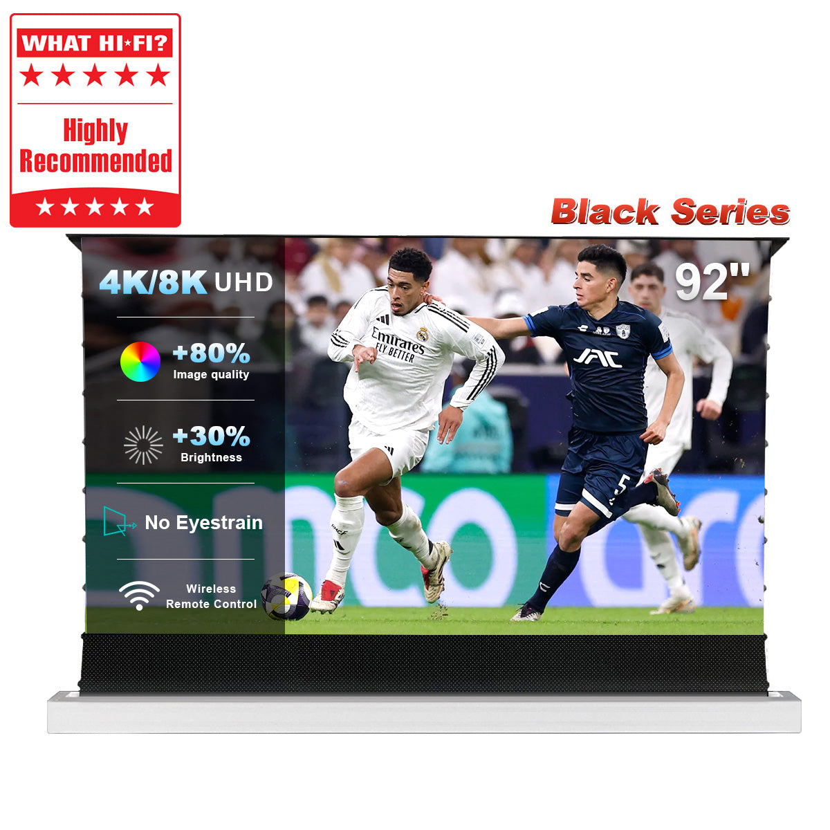 92'' NothingProjector Black Series ALR Motorized Floor Rising Screen For Ultra Short Throw Projector	