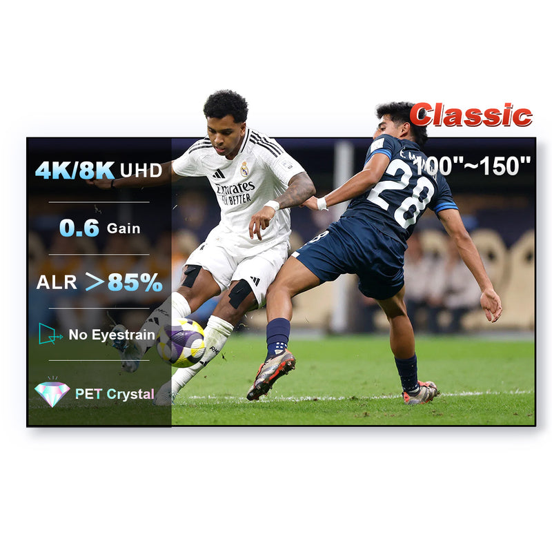 100''-150'' NothingProjector PET Crystal Classic 85% ALR UST Projector Screen