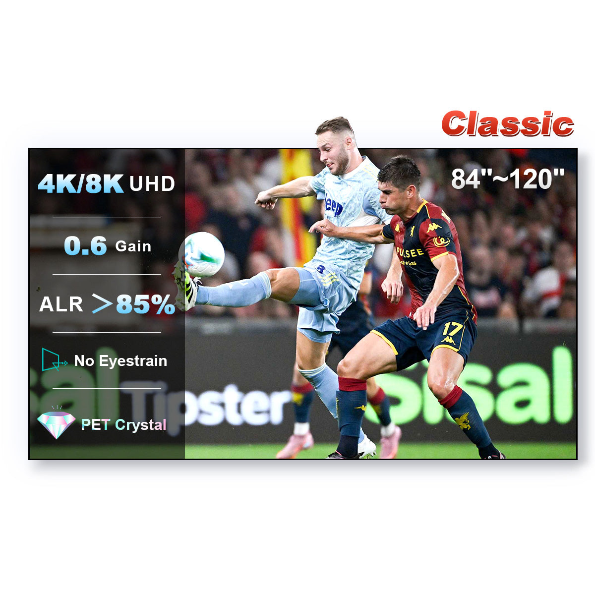 84''-120'' NothingProjector PET Crystal Classic UST ALR Projector Screen