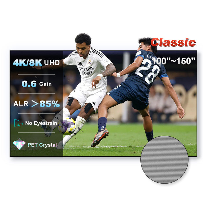 100''-150'' NothingProjector PET Crystal Classic 85% ALR UST Projector Screen