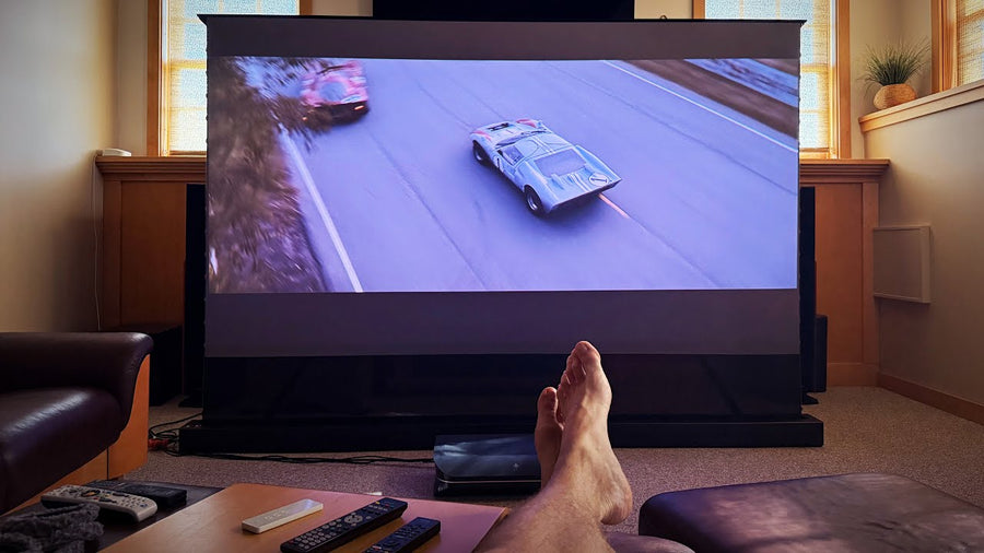 Using a 10 FOOT auto-hiding screen (NothingProjector)