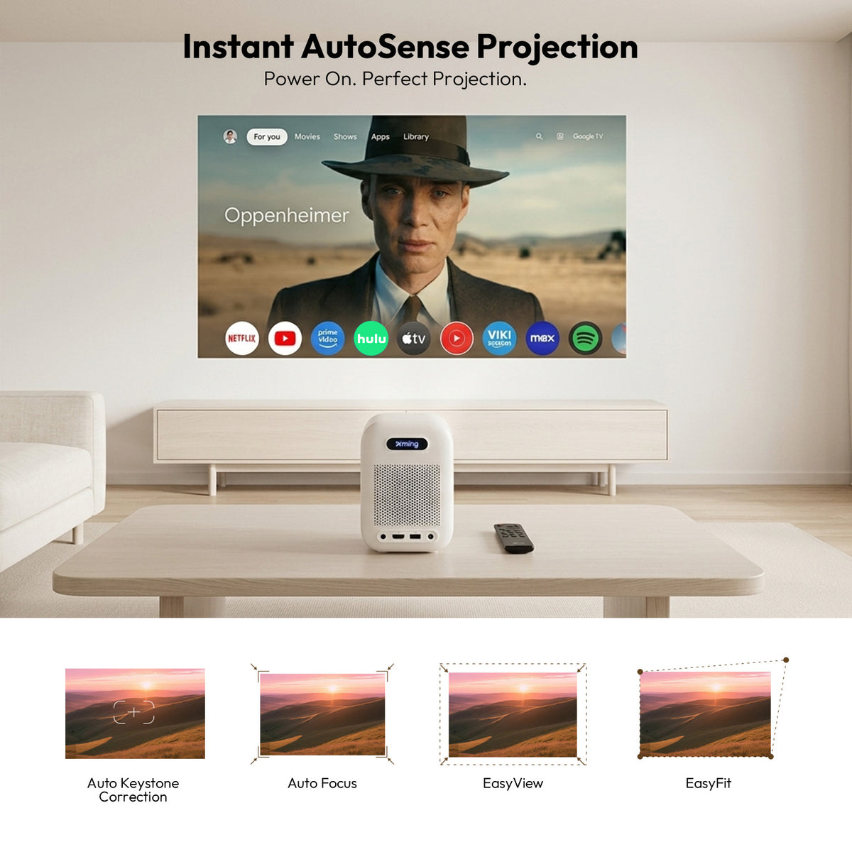 Formovie Xming Episode Two Google TV Projector 300 ISO Lumens Full HD 1080P