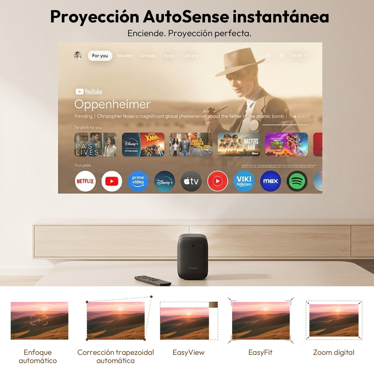 Formovie Xming Page Two 500 ISO Lumens 1080P Full HD Google TV LED Projector Certified Netflix
