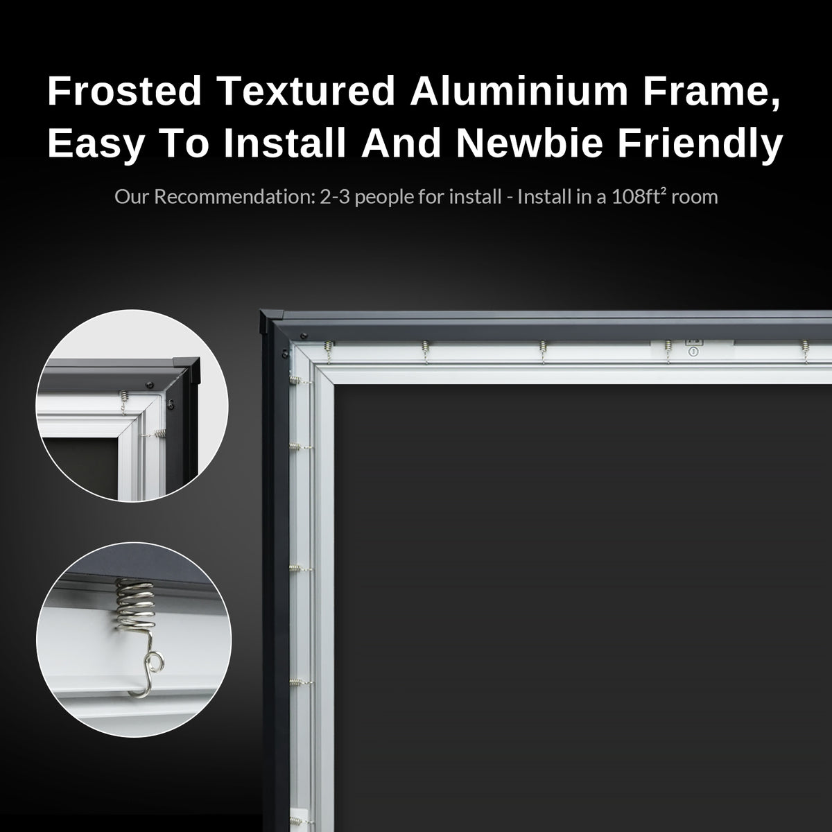 NothingProjector ALR Schermo Telaio in alluminio: installazione facile per i principianti