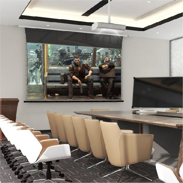 VividStorm Pro a Slimline Motoralize Tension Drop Down Down Ust Alr Projector Screen