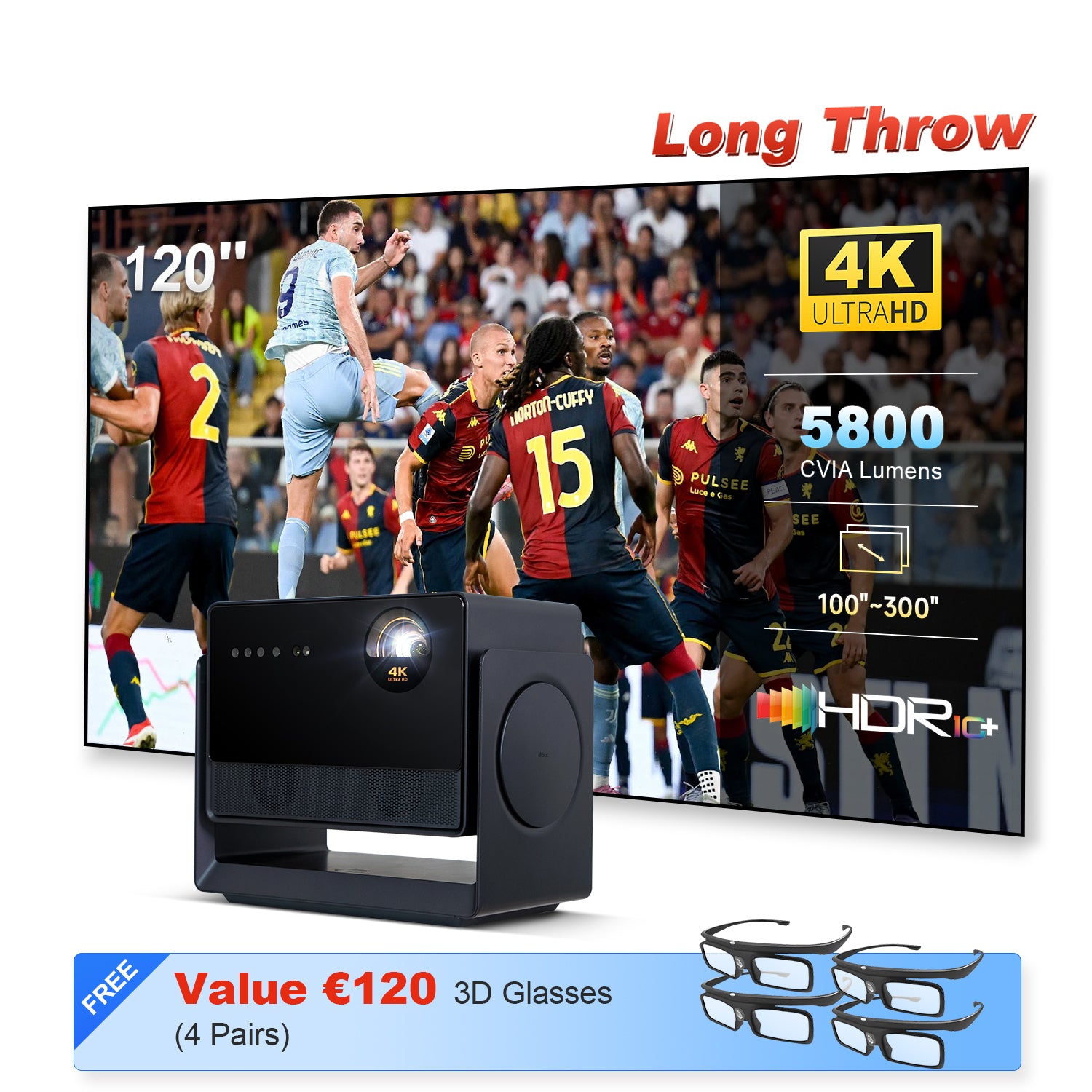 Dangbei S7 Ultra Max Triple 4K laser Vidéoprojecteur 5800 CVIA LM Dolby Vision Elrs Engine Full Auto Smart Vidéoprojecteur