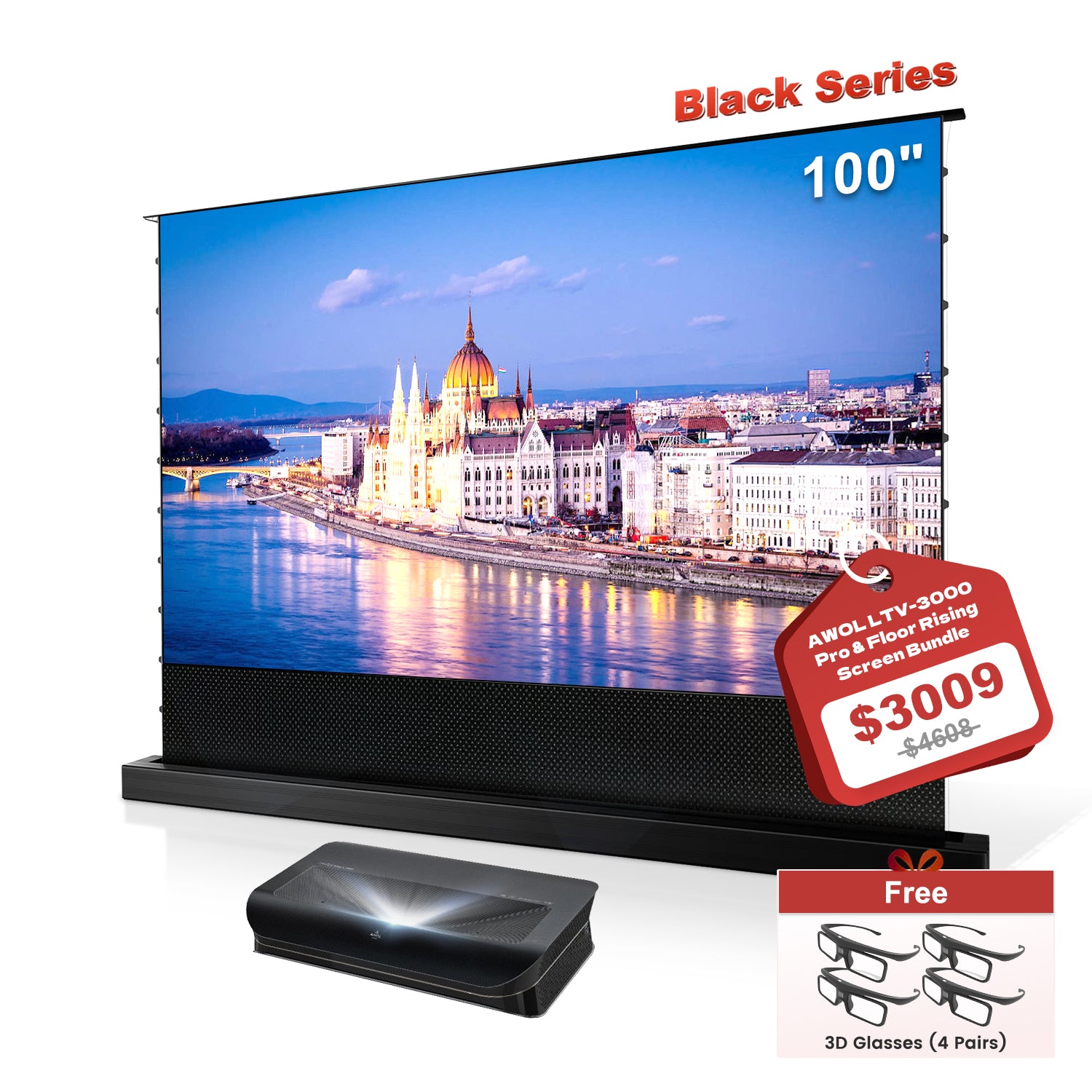 Awol Vision 3000 Pro 4k 3d Ltv Triple Laser Vidéoprojecteur