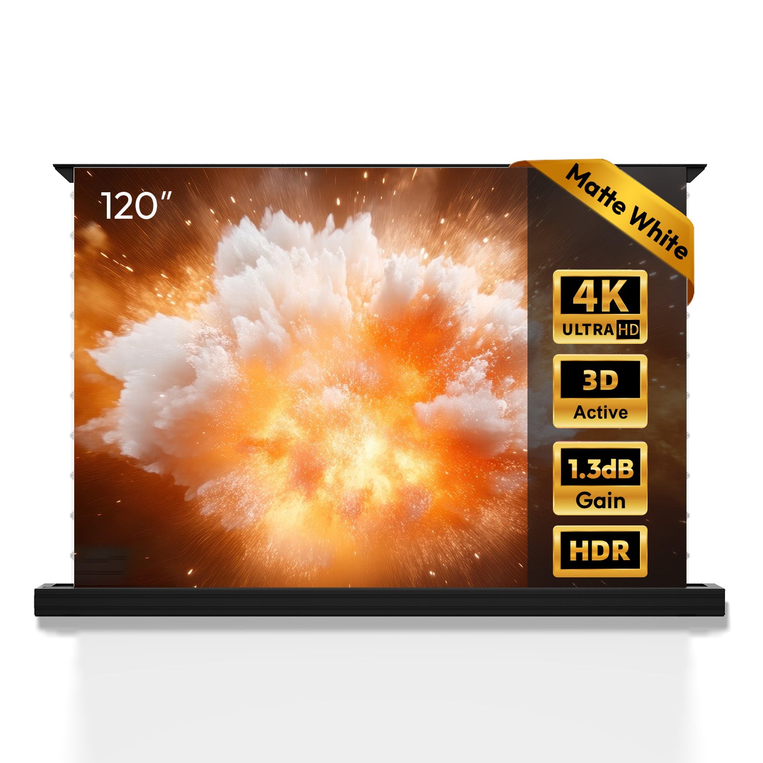 100''-120'' NothingProjector Blanco mate motorizado Pantalla de suelo motorizada