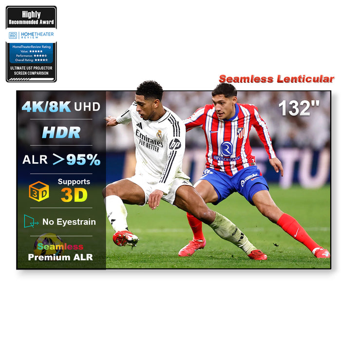 132 Inch NothingProjector Seamless Lenticular 4K UST ALR Projector Screen			
