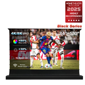 84''-130'' Nothing Projector Black Series Motorisé Motorisé Du Sol Écran Pour ultra courte focale Vidéoprojecteur