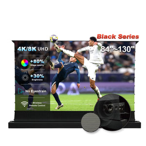84''-130'' NothingProjector Black Series 95% ALR Motorized Floor Rising Screen For Ultra Short Throw Projector