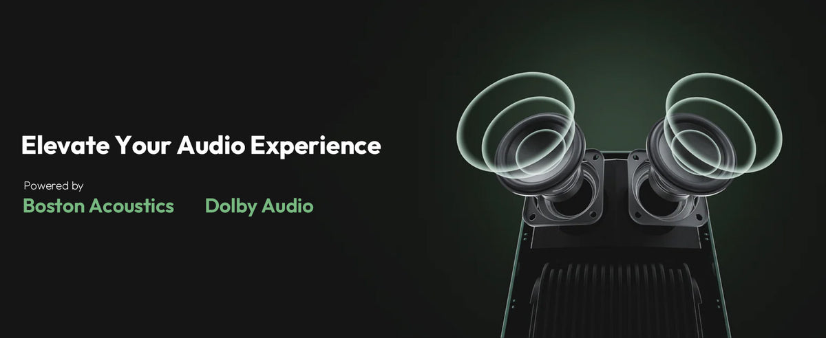 Elevate your audio experience with Boston Acoustics speakers and Dolby Audio on the Xming Page One