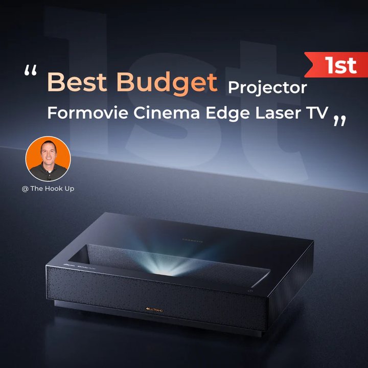 Formovie Cinema Edge Ust 4K Laser TV -Projektor mit Google TV mit Netflix