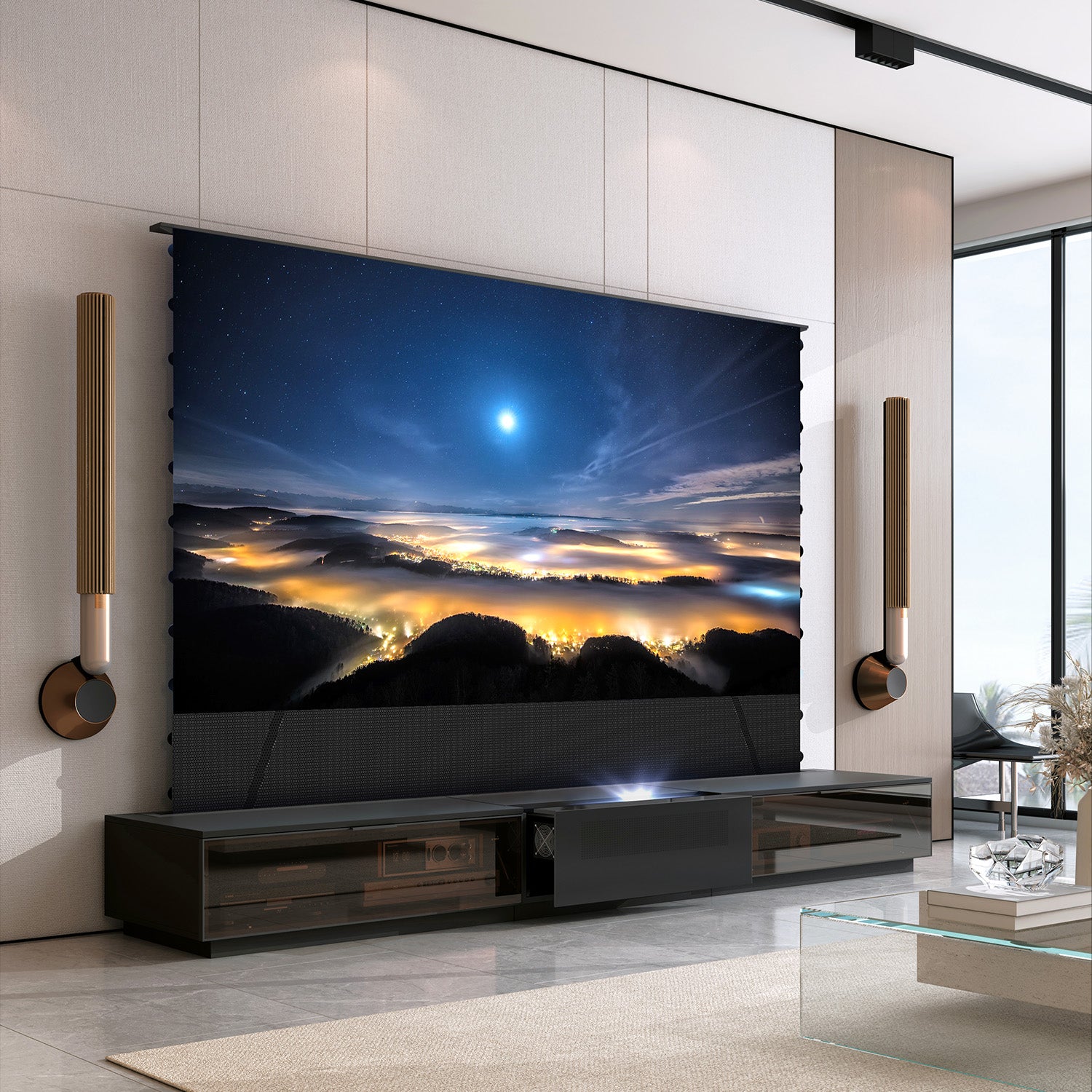 NothingProjector Berlin Motorized Laser TV Cabinet | UST Projector