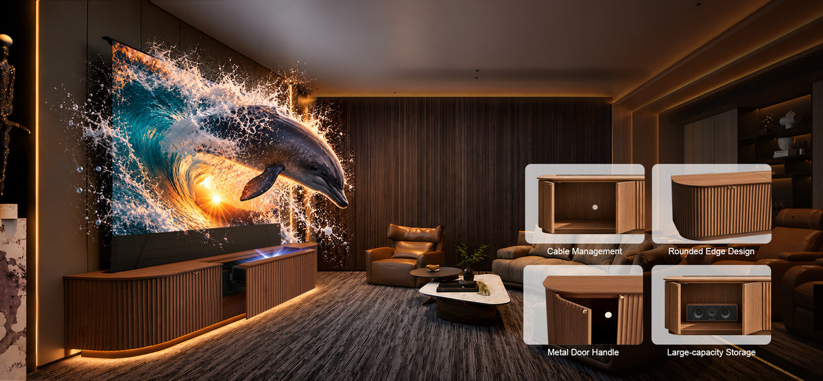 NothingProjector Milo laser TV cabinet — Refined Craftsmanship in Every Detail