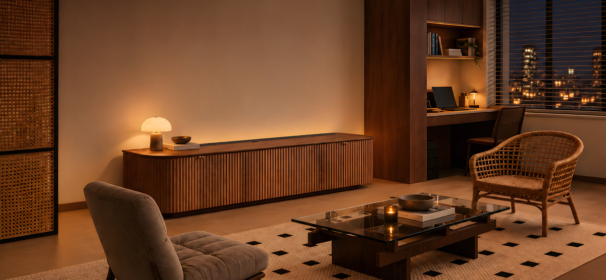 NothingProjector Milo laser TV cabinet — Instant Minimalism. Zero Visible Equipment