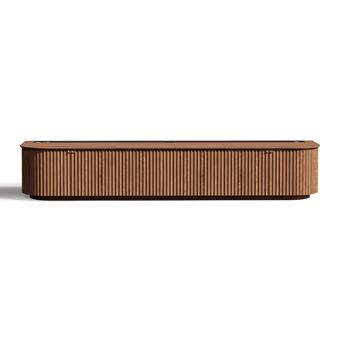 NothingProjector Milo solid wood laser TV cabinet close-up on a white background (detail 01)