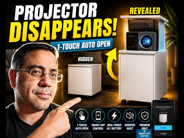 Motorized Cabinet + ALR Screen with Hisense XR10: The Perfect Living Room Projector Setup