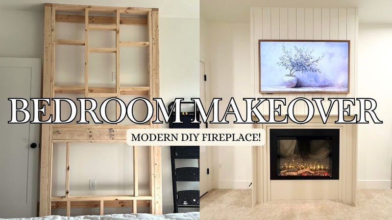 Modern Transitional DIY Fireplace Build | Primary Bedroom Makeover | 2025 House to Home Update