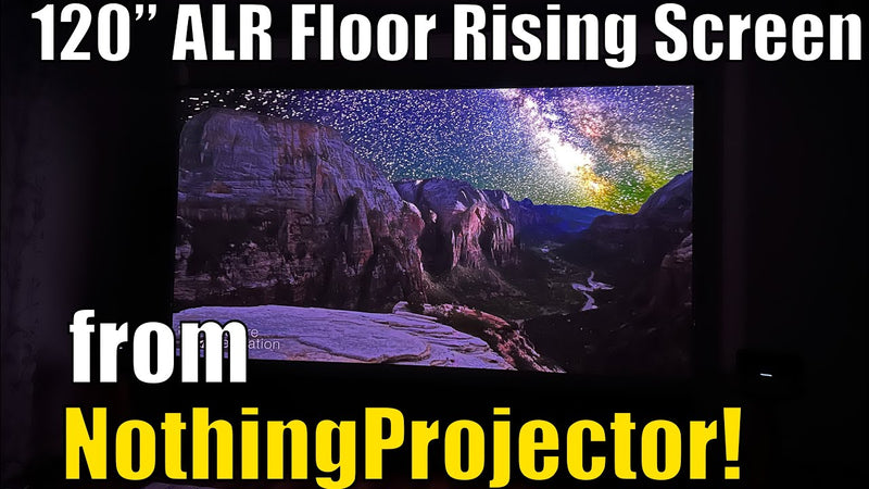 NothingProjector’s 120” Black Series ALR Floor Rising Screen Looks CRAZY GOOD!