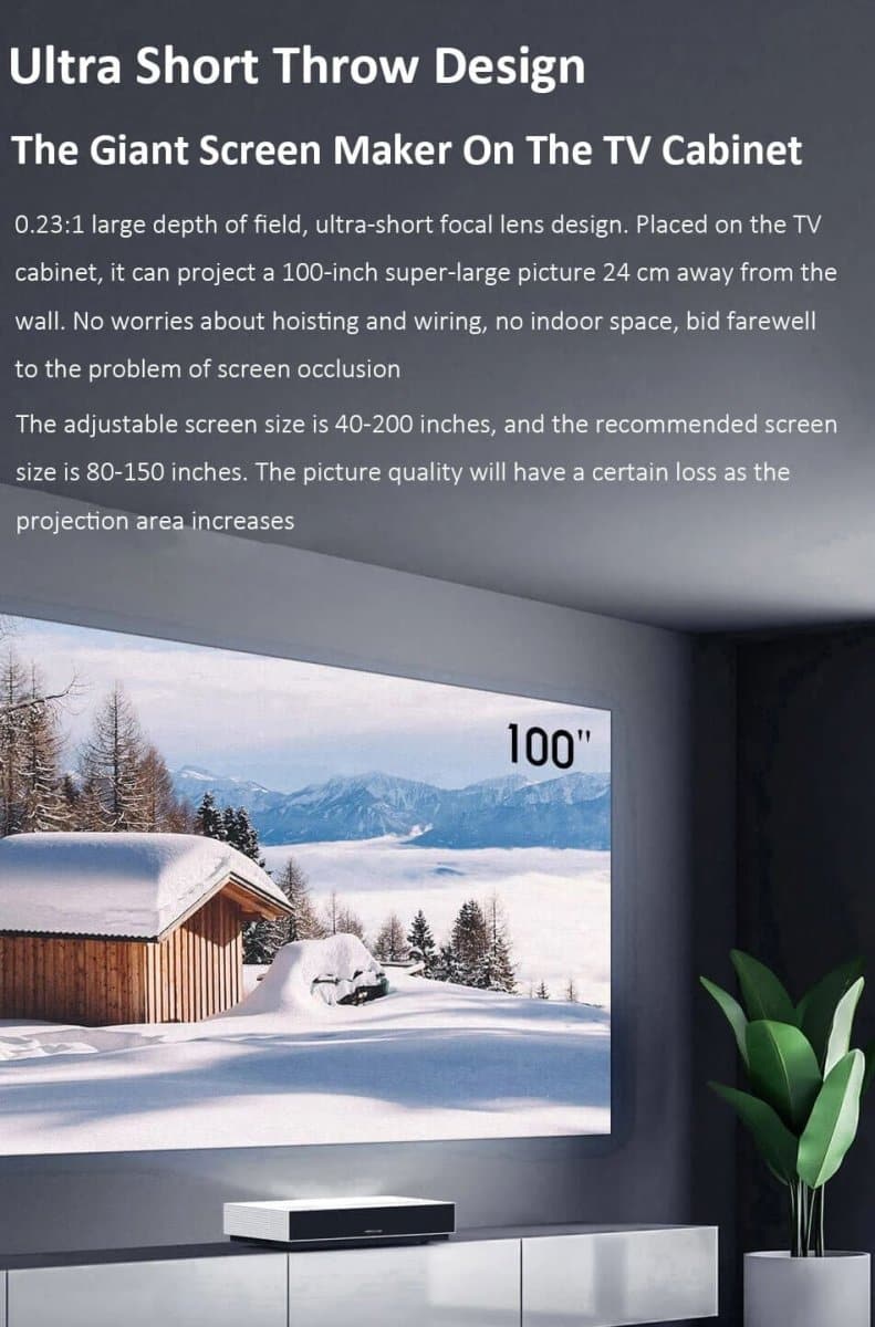 Fengmi Formovie C2 Cinema 2 Ultra Short Throw Laser Projector 4K - Nothingprojector