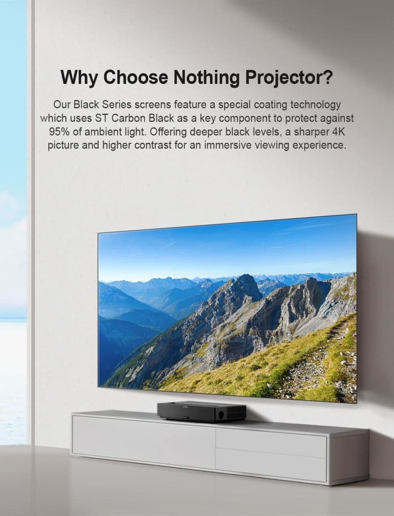 Nothing Projector Black Series 120 inch ALR/CLR Ultra Short Throw ...